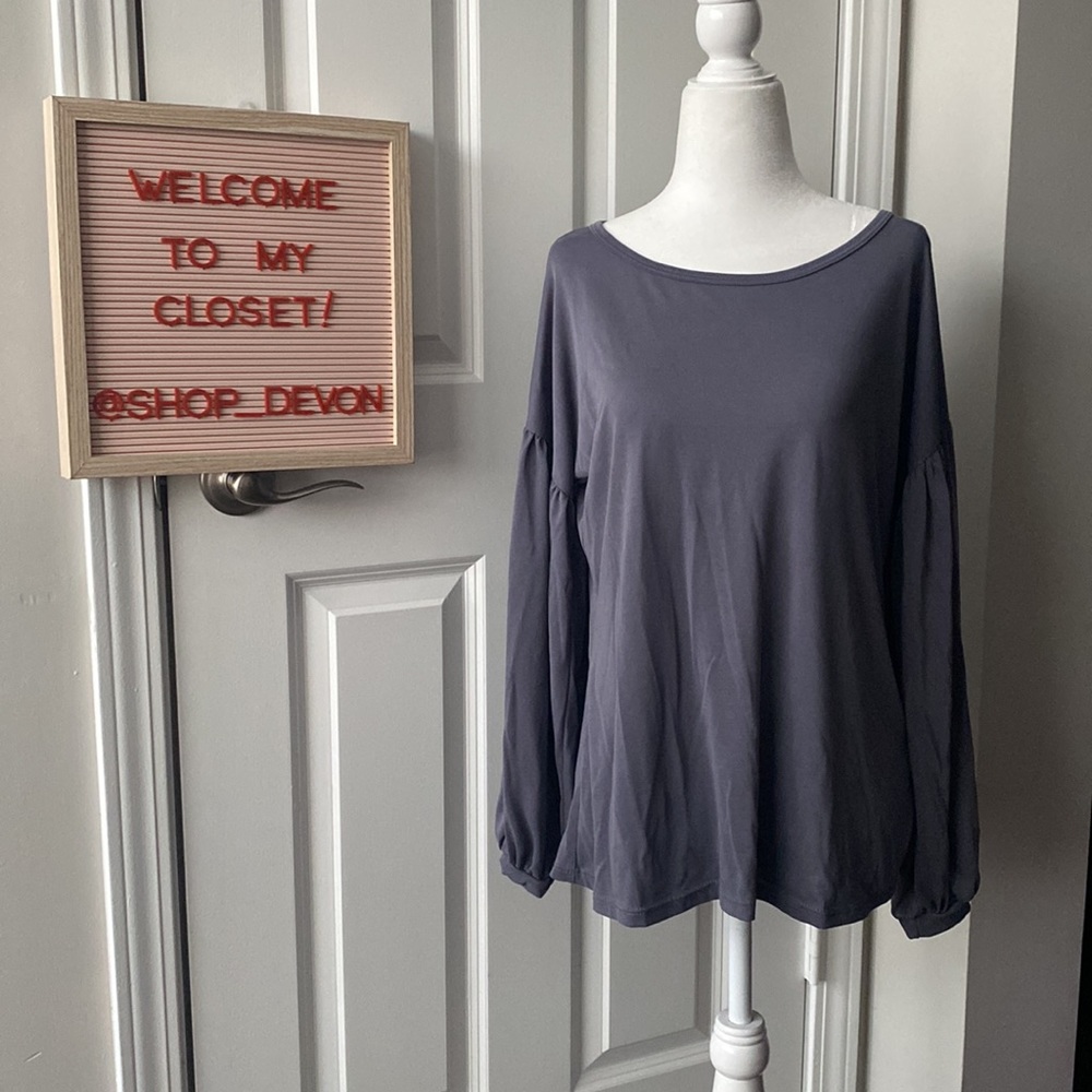 Piper & Scoot Balloon-Sleeved Top